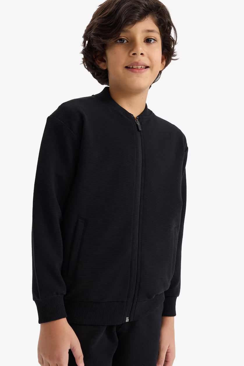 DeFacto : Regular Fit Bomber Collar Zip-Up Sweatshirt