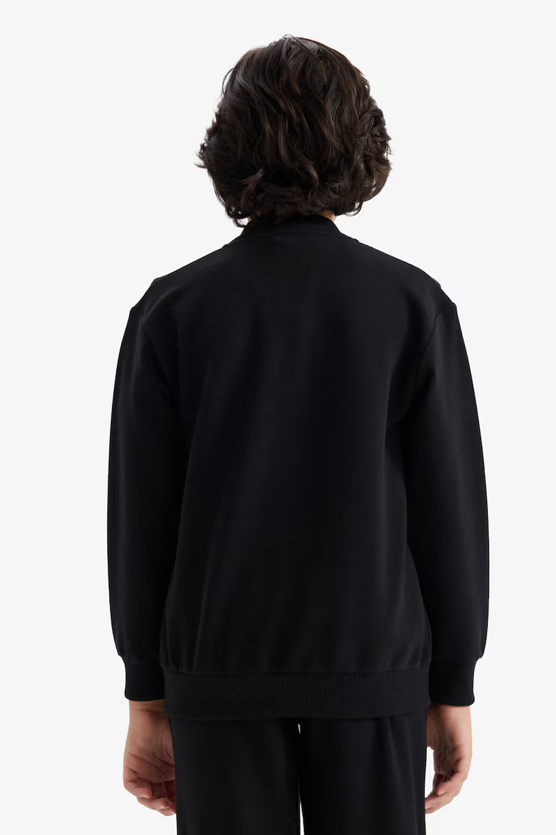 DeFacto : Regular Fit Bomber Collar Zip-Up Sweatshirt