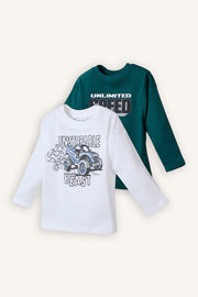DeFacto : Baby Boy Regular Fit Printed 2 Piece T-Shirt
