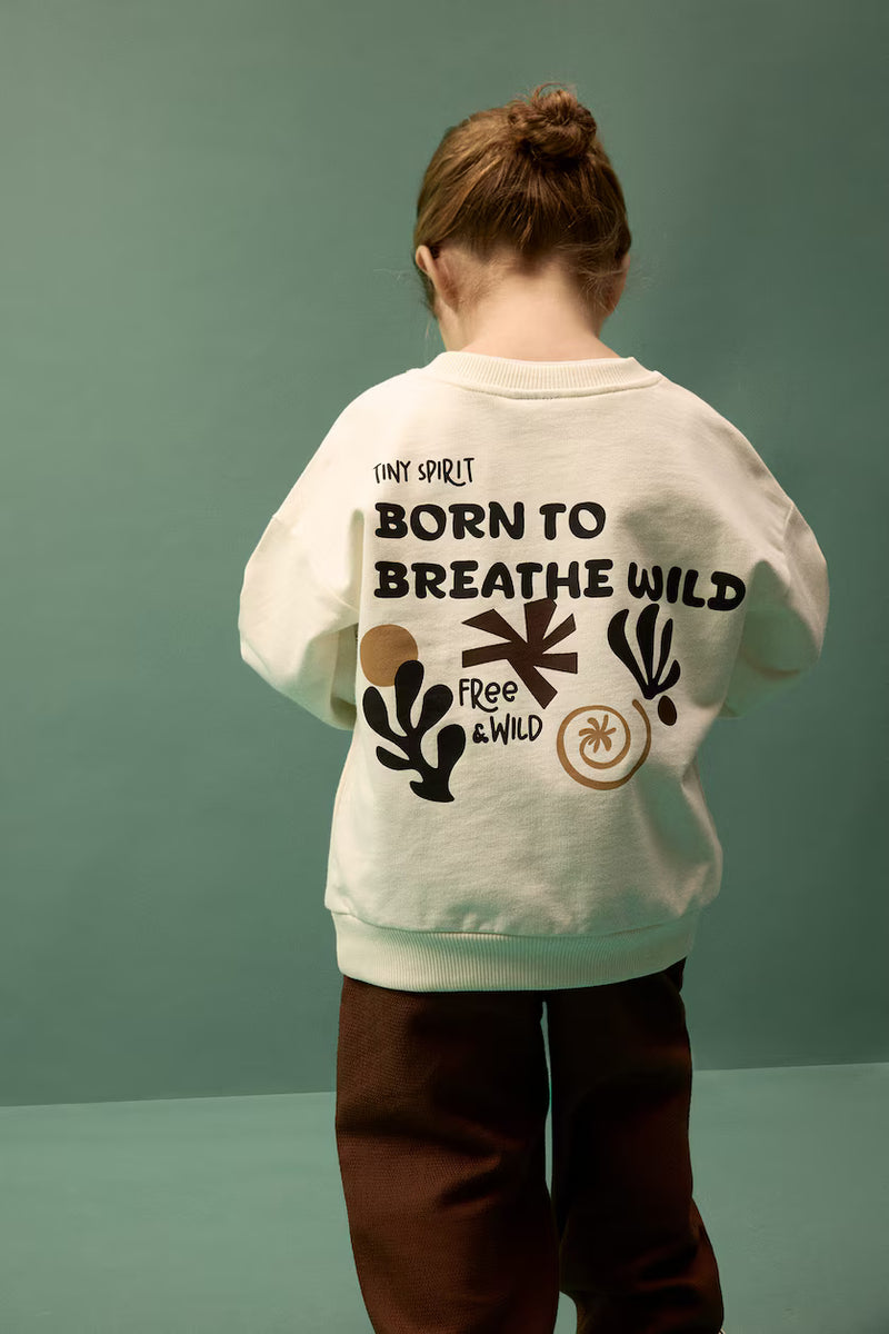 DeFacto : Baby Boy Slogan Print Sweatshirt Fabric 2 Piece Set