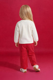 DeFacto : Baby Girl Heart Pattern Textured Sweatshirt and Trousers Set