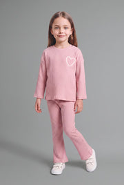 DeFacto : Baby Girl Heart Patterned Ribbed Camisole 2 Piece Set