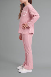 DeFacto : Baby Girl Heart Patterned Ribbed Camisole 2 Piece Set