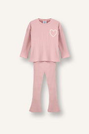 DeFacto : Baby Girl Heart Patterned Ribbed Camisole 2 Piece Set